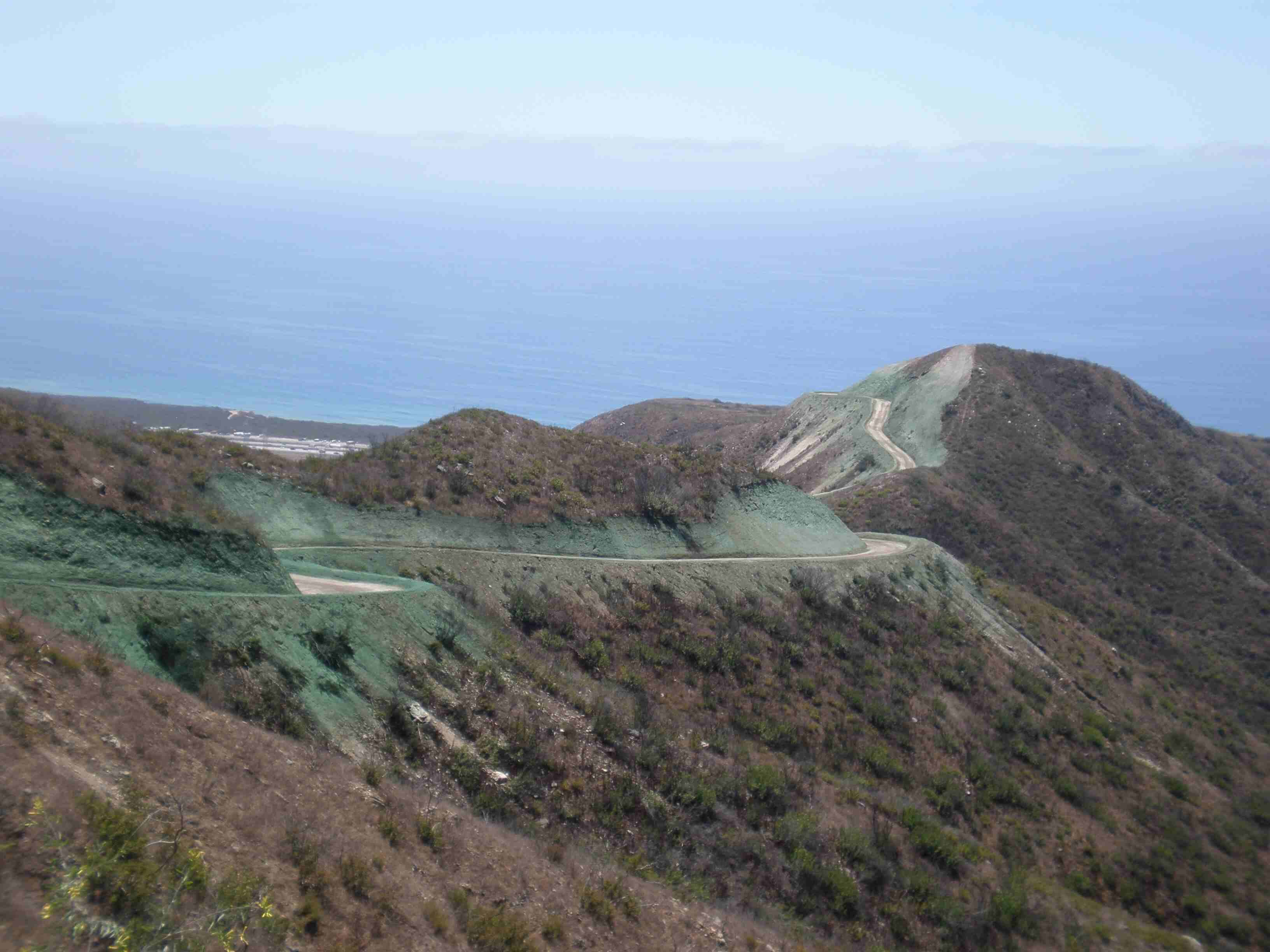 Skyline road across mountain